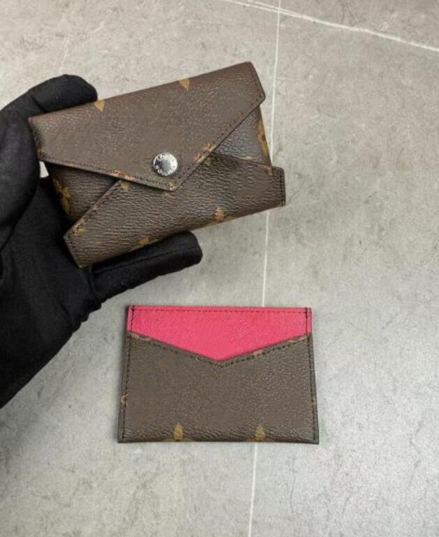 Card bag Designers Credit Holders Mini Wallets High Quality For Mens And Womens Genuine Leather Pure Color Card Holder Purses Wallet With Box