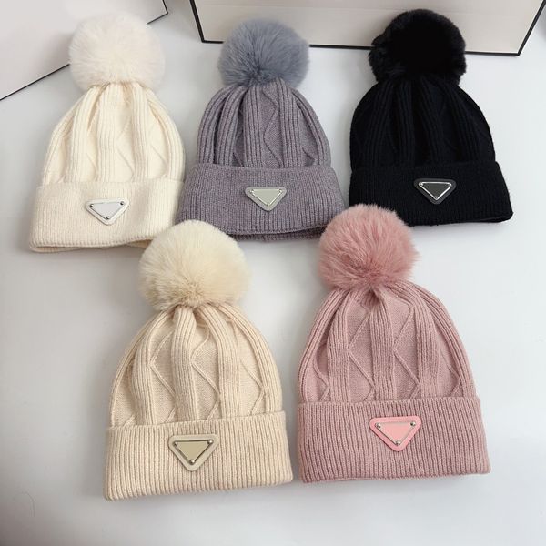 24ss Winter Bucket Hats Men Beanies Luxury Letter Wool Knitting Hat Thicken Women Cashmere Warm Casual Outdoor Beanie Caps Triangle Designer