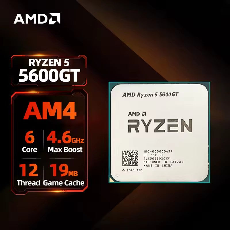 AMD RYZEN 5 5600GT Brand New CPU Gaming Processor 6-Core 12-Thread 4.6GHz TSMC 7nm 19MB Game Cache Socket AM4 For PC Gamer
