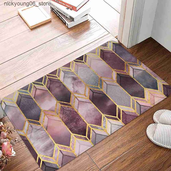 Non-Slip Bath Mats Doormat Non-Slip Waterproof Dustproof Carpet Hallway Bath Mat PVC Kitchen Mat Can Be Cut Custom Indoor Home Entrance Door
