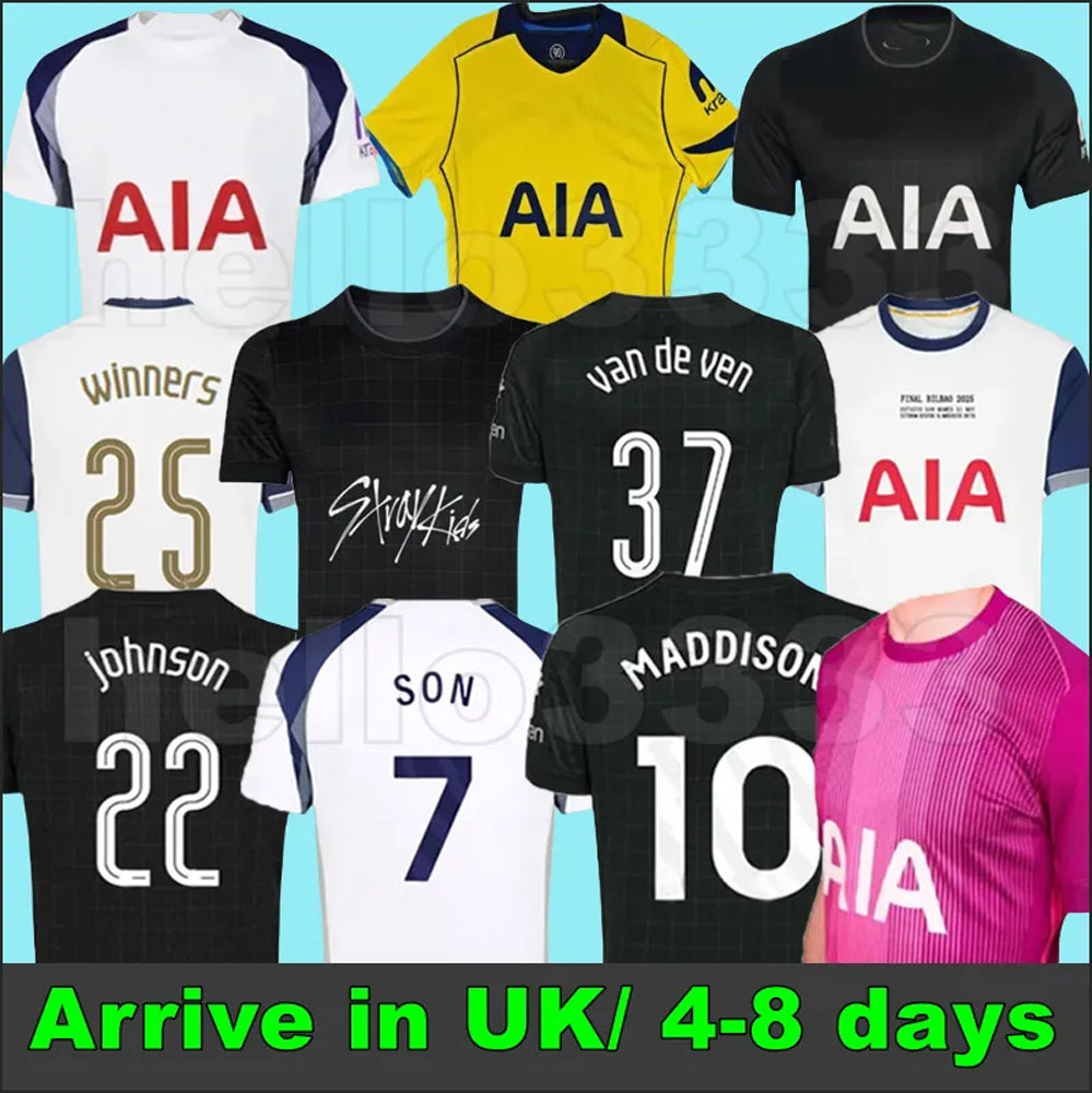 24 25 26 Season TEL SOLANKE SON KUDUS MADDISON KULUSEVSKI RICHARLISON ROMERO VAN DE VEN BISSOUMA Soccer Jerseys 2025 mens kit kids equipments