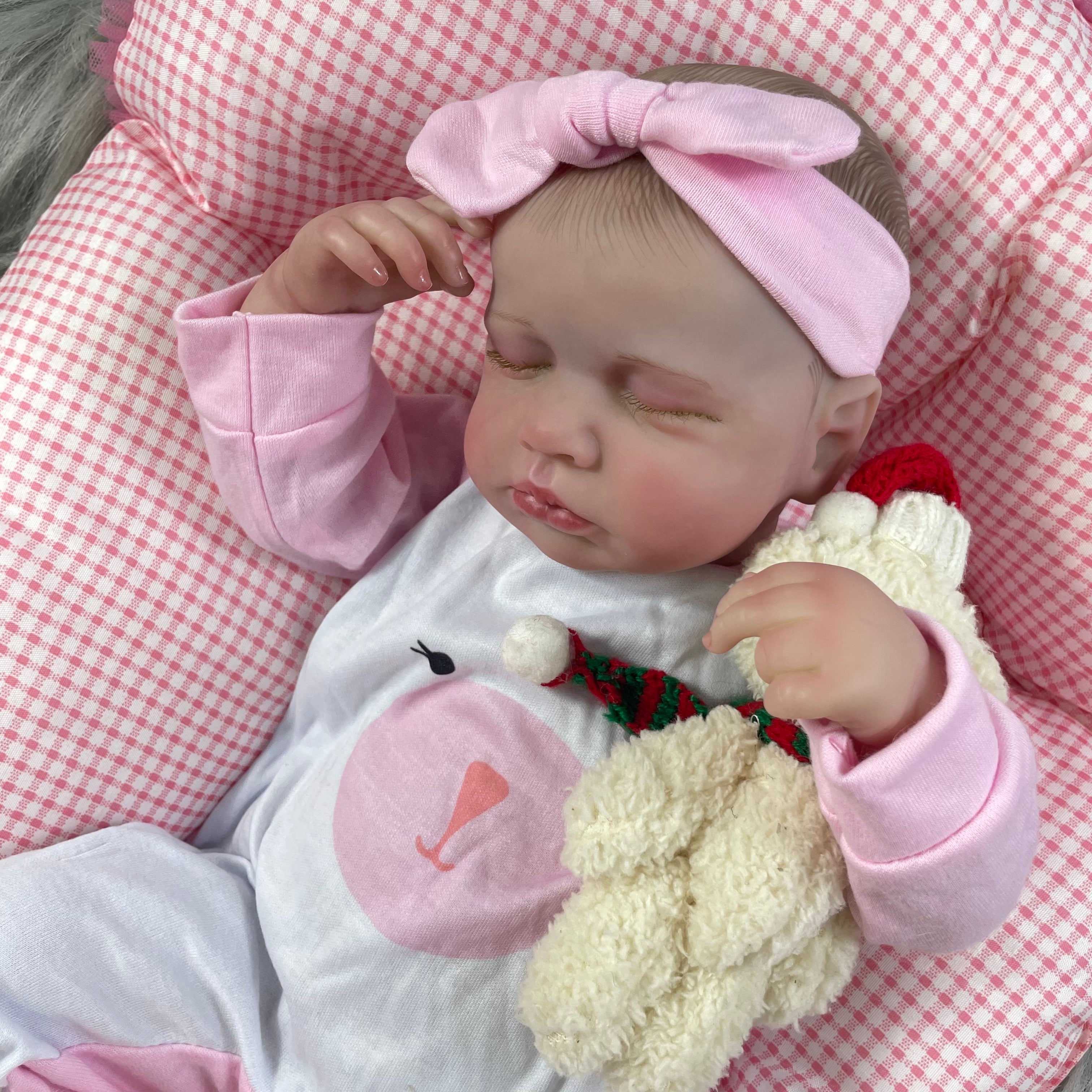 50CM LouLou Lifelike Finished Reborn Dolls Silicone Vinyl Newborn 3D Skin Visible Veins DIY Toys Christmas Gift For Girls