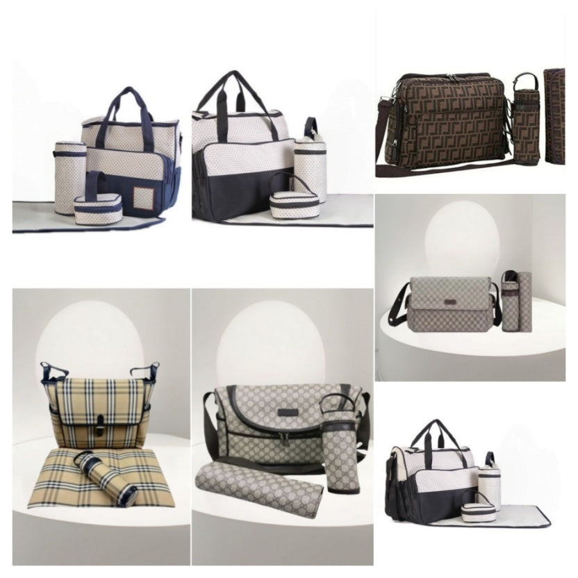 Diaper Bag Black Baby Bag High Qualty Designer Kids Nappy Change Pram Large Nylon Gray Pink Brown Luxury Mommy Backpack Z03