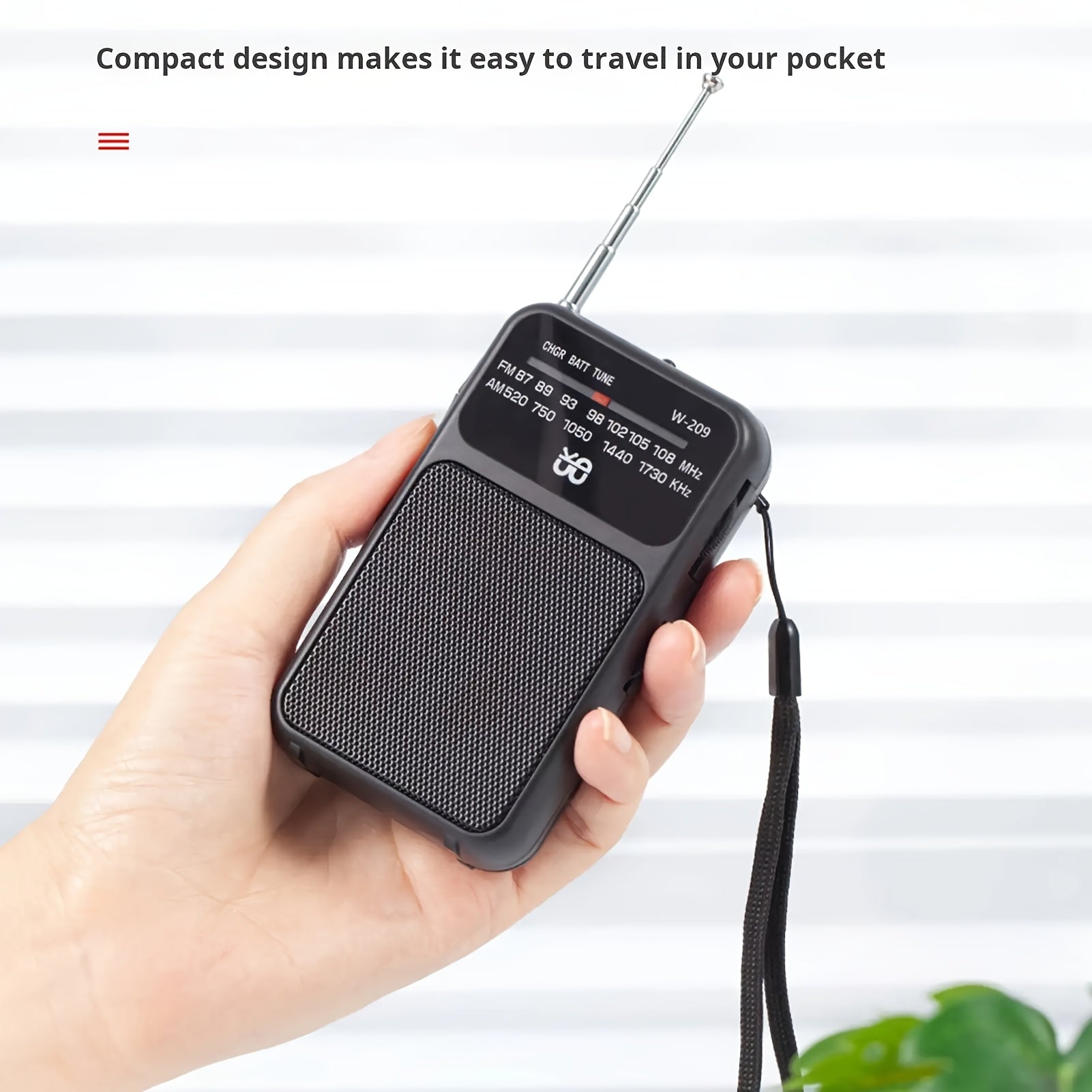 TEMU Pocket Radio Am Fm Usb-c Charging& Battery Operated, Reception& And Headphone Jack, Back Clip, Flashlight, Transistor Radio, Portable Radio Am