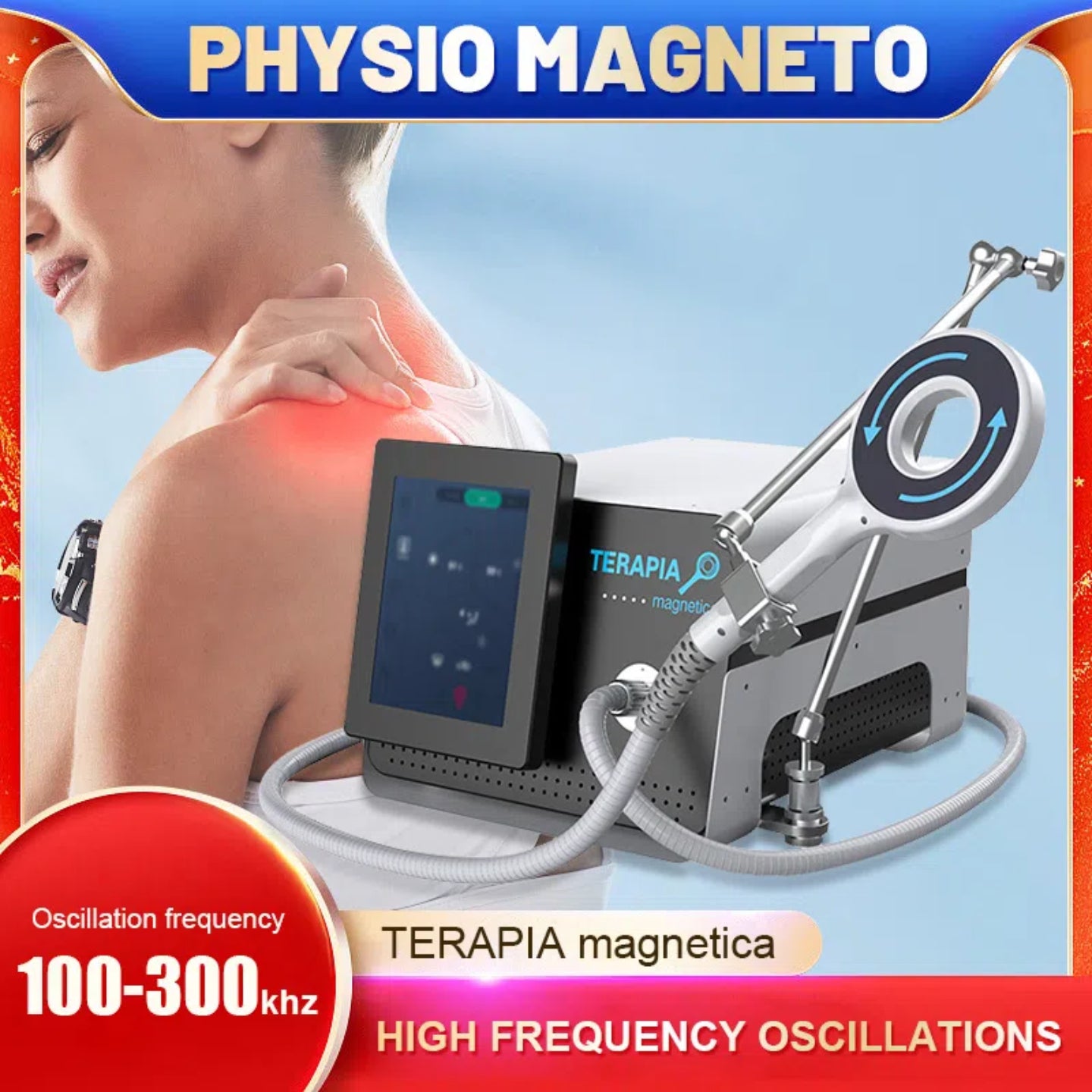 Physio Magneto Portable PEMF Device for Sport Injuries - Advanced Magnetic & Electrical Muscle Stimulation