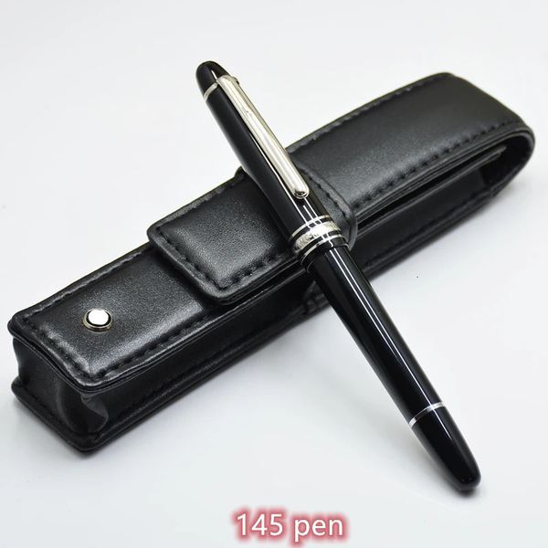 high quality 145 Black Monte Roller ball pen ballpoint Fountain office stationery blance classic pens 240306
