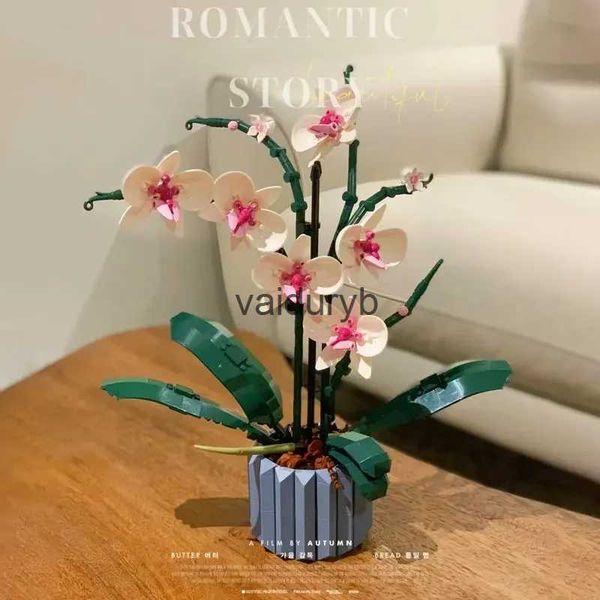 Bloc Order Bouquet Block wer Potted Building Fit 10311 Romantic Kit Assembly Toy Girl Gift First Love H240527