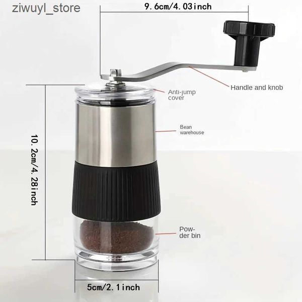 Manual Coffee Grinders Manual Coffee Grinder Stainless Steel Home Kitchen Gadget Portable Labor-saving Travel Outdoor Coffee Bean Grinding T