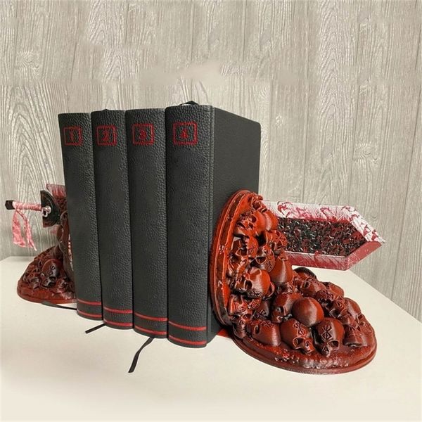 Decorative Objects Figurines Dragon Slayer&#039;s Furious Bookend Berserk Bookends Sword Bookshelf Resin Book Nook Insert Kits Ornament Desk