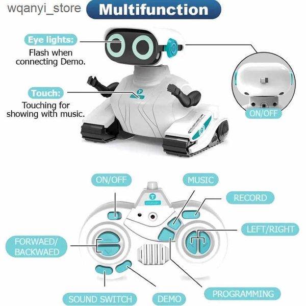 Electronics Robots RC robot electric intelligent robot remote control DIY interactive toy can sing and dance for children L240910