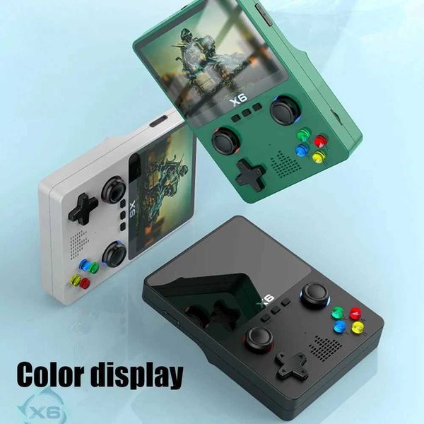 2023 New X6 3.5-inch IPS Screen Handheld Game Console with Dual Joysticks 11 Simulator GBA Childrens Video Game Console X24112111