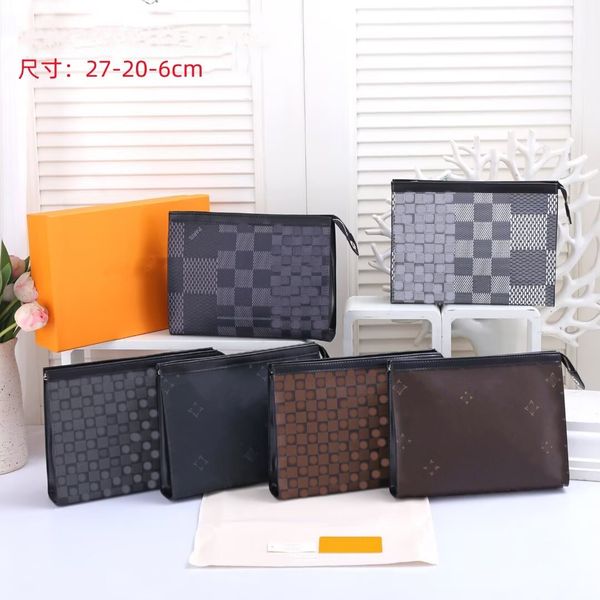 designer clutch bag luxury purse mens womens leather wallets High quality letter hand bag card holders original design bag