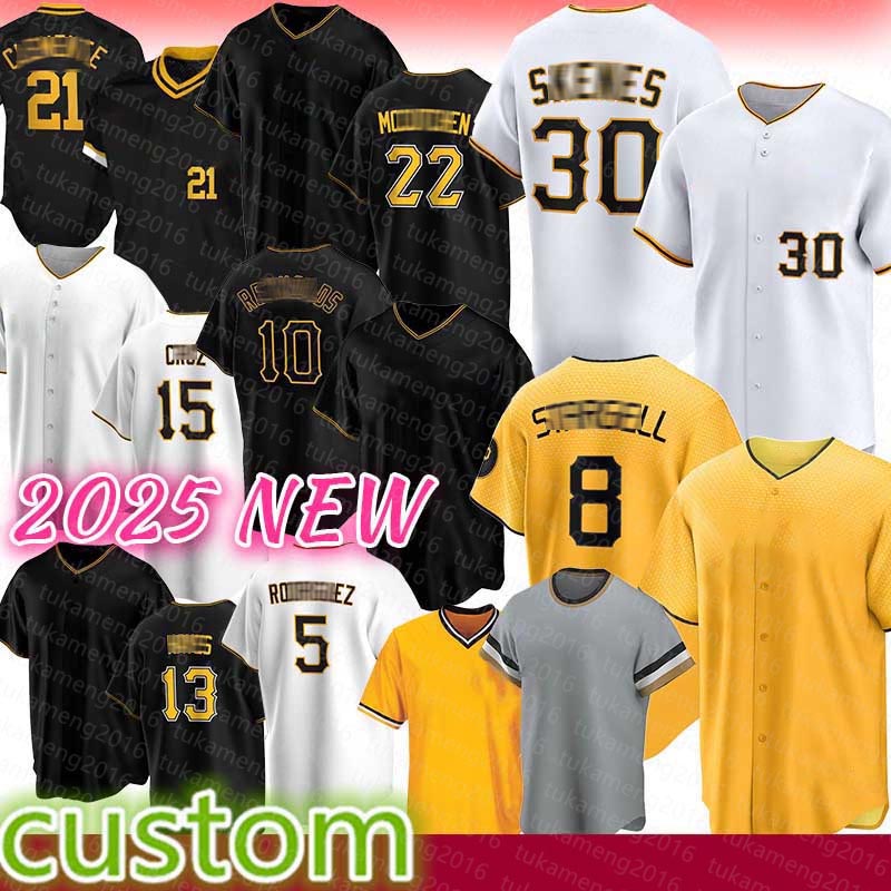 Paul Skenes Willie Stargell Baseball Jerseys Roberto Clemente Andrew McCutchen Oneil Cruz Bryan Reynolds Ke&#039;Bryan Hayes Mitch Keller Endy Rodri