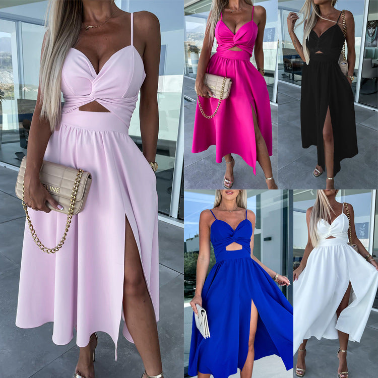 G625New fashion temperament commuter sling big swing dress