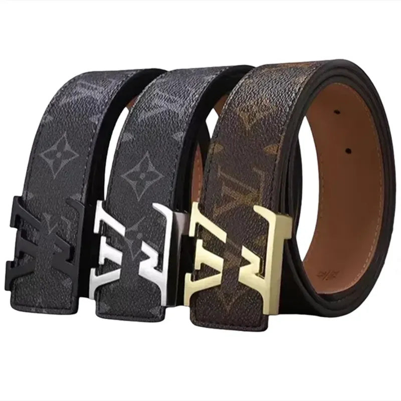 Designer Belt High quality Men Luxury Classic Brand Checkered Pattern Belt Mens and Womens Letter Large Gold Buckle Metal Smooth Buckle Valentine&#0