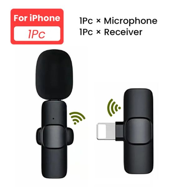Mini Microphone Wireless Lavalier Microphone Portable Audio Video Recording Mini Mic for iPhone Android Live Broadcast Gaming Teaching