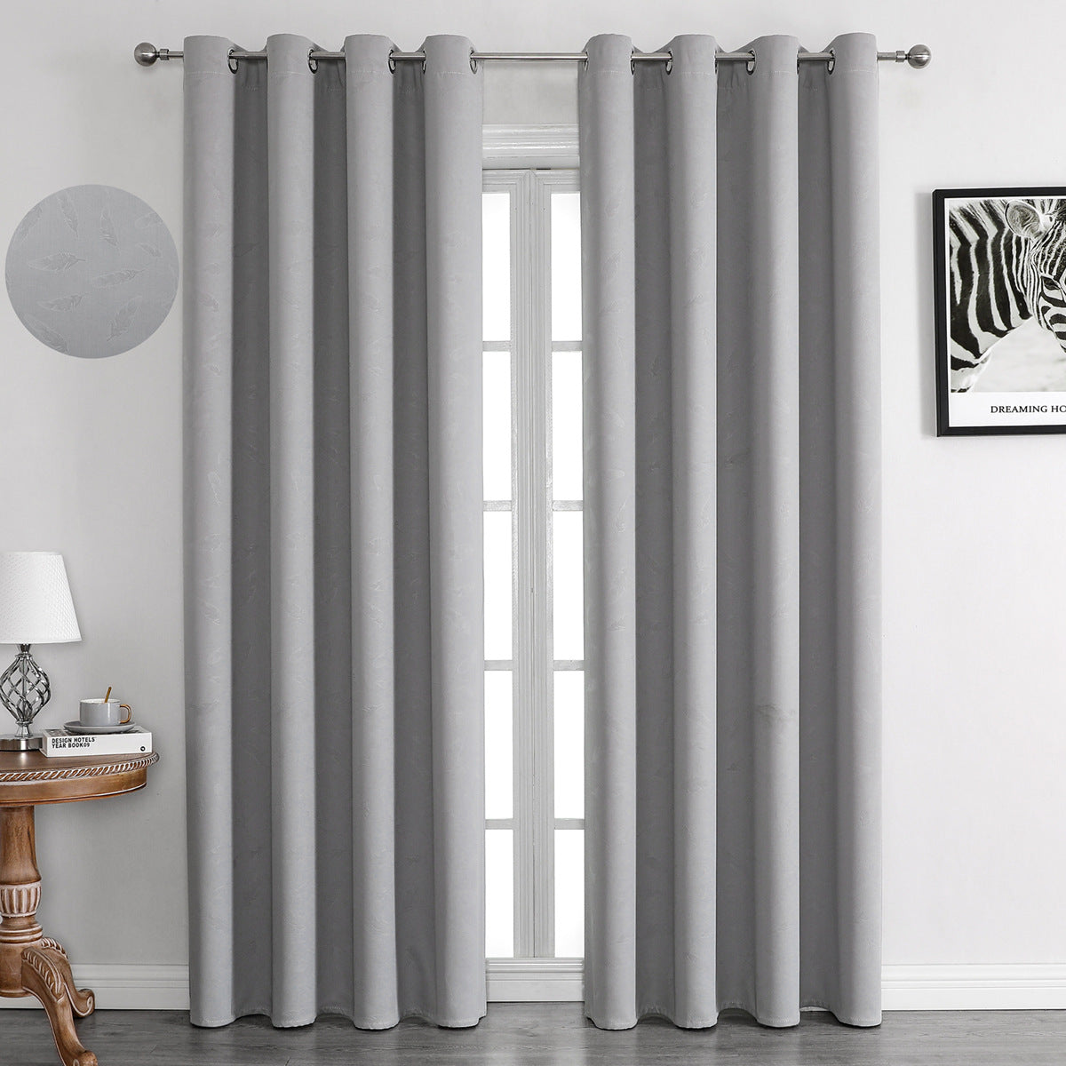 YL-36875 Thickened double-sided linen blackout curtains engineering hotel school sound insulation heat insulation blackout cotton linen curtain