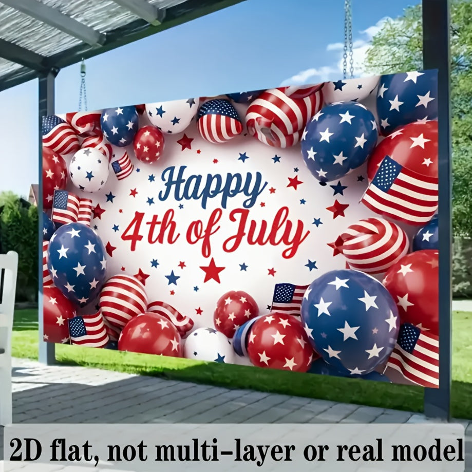 TEMU 2d Flat Banner, 1pc, Happy Background Decoration Fabric, Polyester Banner Decor, Home Decor, Room Decor, Wall Decor, Party Backdrop, Party