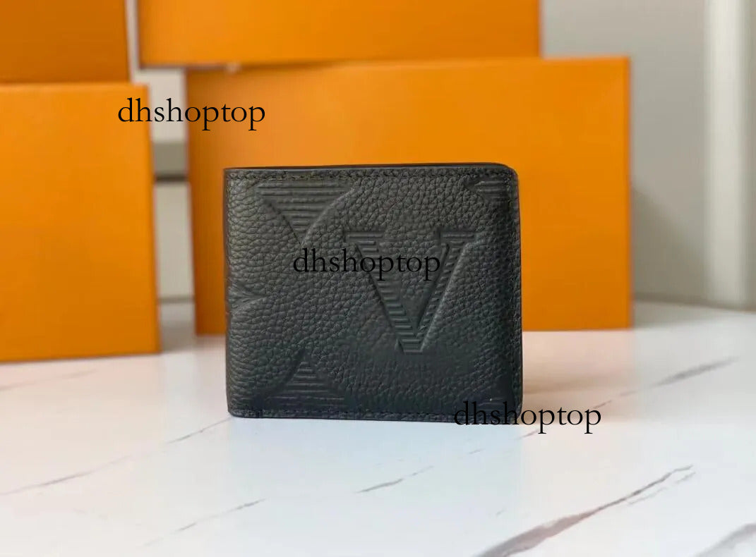 Multiple Wallet POCKET ORGANIZER Taurillon Leather Card Holders Men Wallets Purse Wer Letters Credit Short Money Clutch Bags card holder 3 69a