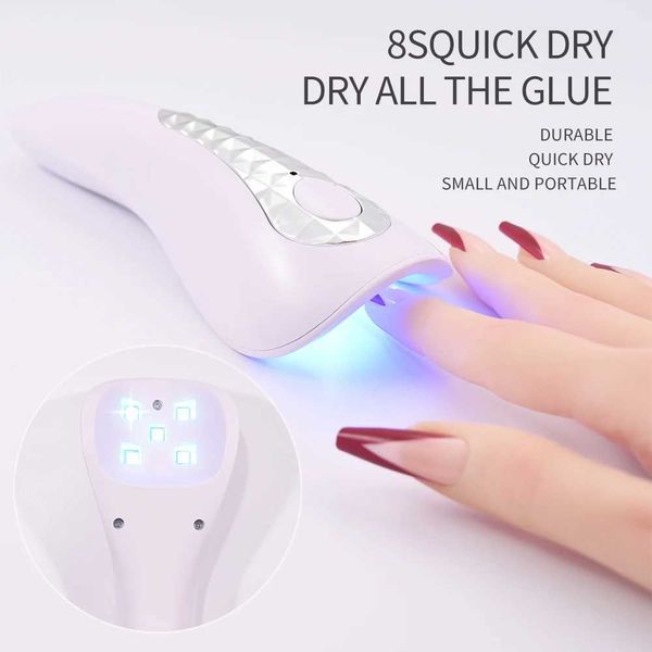 10W Portable Handheld Uv Led Lamp Usb Charging Nail Drying Lamp Fast Drying All Gel Polish Nail Dryer Phototherapy Machine 5LED Y240801