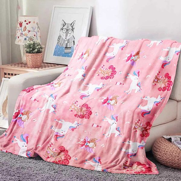 1pc Glow in The Dark Blanket for Girls Soft Pink Fleece Throw. Great Christmas Birthday Baby Toddler Unicorn Gifts Y240730