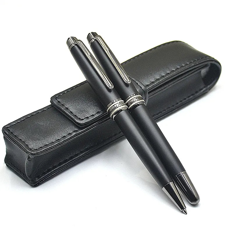 wholesale Promotion - Luxury Monte Msk-163 Matte Black Rollerball Pen Ballpoint Pen Fountain Pens Writing Office School Supplies With Series