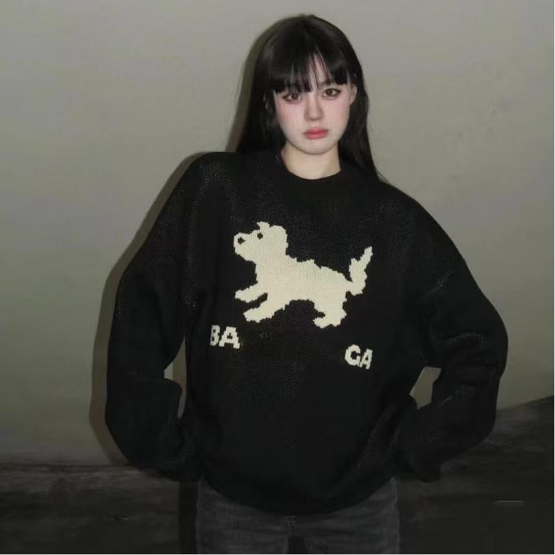 Women&#039;s Sweaters Designer Knitwear Knitted Sweater Knitting Shirt Woolen Warm Letters Sweatshirts Fashion Brand Animal Dog Tops