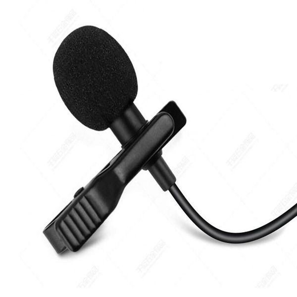 1000Pcs-Lot Metal Microphone 3.5mm Jack Lavalier Tie Clip Microphone Mini Audio Mic for Mobile Phone PC Computer Laptop