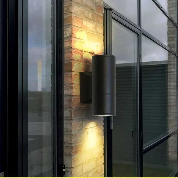 Wall Outdoor Lamps Modern Simplicity Outdoor Wall Lamps Corridors Gardens Courtyards E27 Lamp Holders Dual Head Wall Lamps Up and Down Light