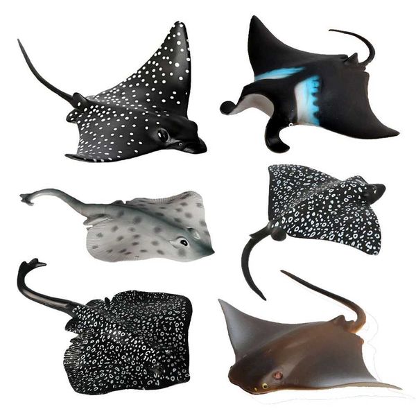 Other Toys Stingray Manta Ray Figures Fish Toy Ocean Marine Animal Figurines Anime Action Figure Plastic Animals for Children Toys GamesL486