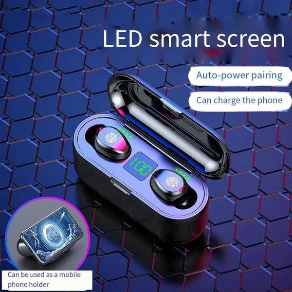 Earónos sem fio Display Digital Tws 5.0 Earónos estéreo Cancelamento de ruído com toque SN Sports Ear fones Y250108