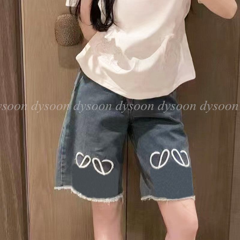 Women Jeans Fashion Shorts Denim Middle Pants Summer Hotpants With Dust bag