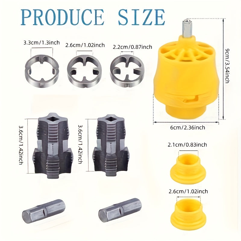 TEMU 10pcs Thread Tool Kit, Pipe Thread Kit, With 3 Molds (external+internal), Pvc Thread Making Tool For Electric Drills - Plastic Pipe Thread Mold