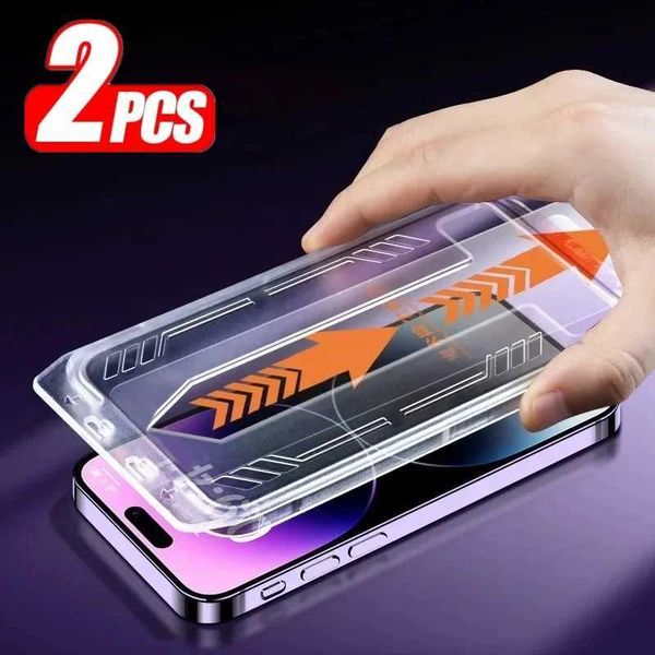 Cell Phone Screen Protectors 2PCS HD Screen Protector For iPhone 15ProMax 14Pro 16 Anti Scratch Install Box For iPhone 14ProMax Dust Free Qu