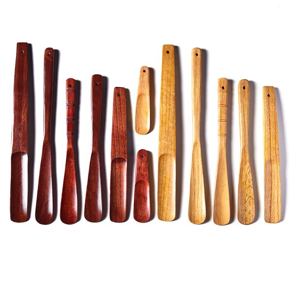 1Pc 16-32cm Solid Wood Shoehorn Natural Wooden Shoe Horn Portable Craft Long Handle Shoe Lifter Shoes Accessories