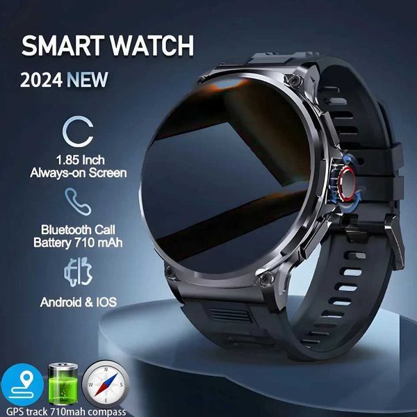Smartwatch New 710mAh Call Smart Watch Men Sports Fitness Watches 1.85HD Heart Monitor Waterproof Smartwatch For Android Z241026
