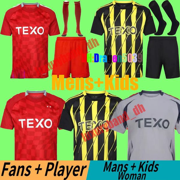 24 25 AbeRdEen Soccer Jerseys MIOVSKI 2024 2025 DUK DUNCAN Men Uniforms Kids Football Shirts Kits socks full sets