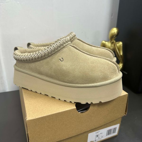 Womens Tasman Slippers Taz Mustard Seed Chestnut Slippers Sheepskin Classic Super Mini Platform Boots Winter Womens Suspenders Mens Suede Up