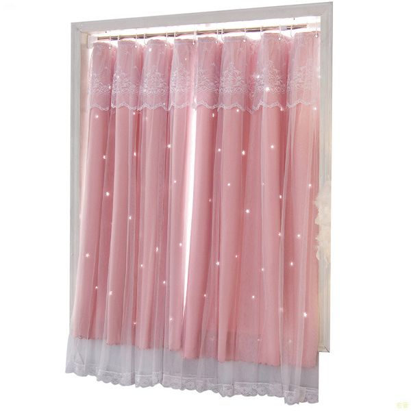 A698 Elegant Princess Design Bedroom Curtain with Convenient Telescopic Poles & Magnetic Strips