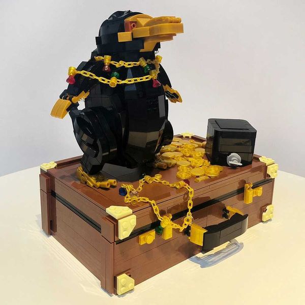 21800 Ideas Gold Coins Cases Magic World Model Building Blocks 1404 Easter Birthday Set Porter Gifts M241125