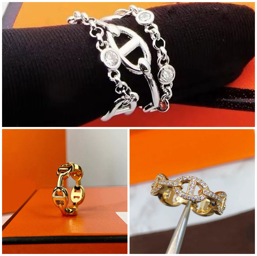 designer rings gold ring mens jewelry designer diamond ring 18k gold jewellery Rose Gold Copper Classic Wedding designer ring silver jewelry wed rin