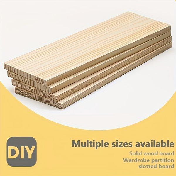 Natural Finish Rustic Pine Plank - Perfect for Building Furniture, Interior Design, Handmade Items, DIY Creations