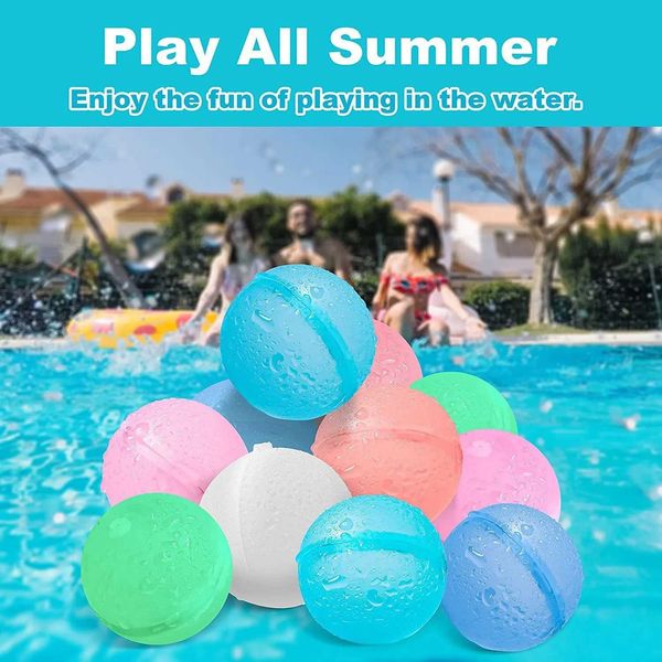 Reusable Water Bomb Splash Balls Water Balloons Absorbent Ball Pool Beach Play Toy Pool Party Favors Kids Water Fight GamesY240823