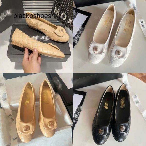 ChanellsShoes Women CF Quilted Shoes Ballet Flats Interlocking Paris Dress Luxury Designer Sandals Genuine Leather Slip Ballerina Round Toe