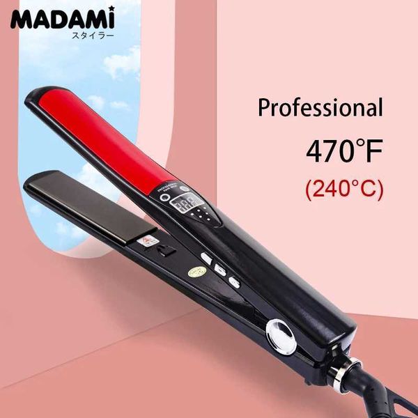 Hair Straighteners Professional Hair Straightener Titanium Keratin Hair Flat Iron 240 470 High Temperature Salon Hair Styling Tools Dual Vol
