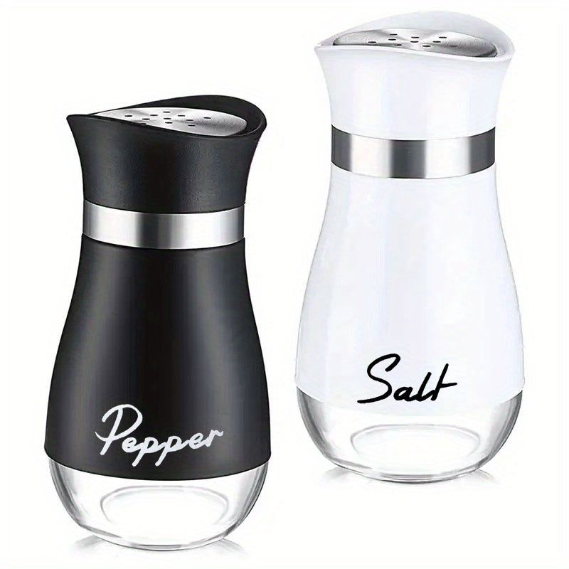 TEMU 2 Salt And Pepper Shakers With A Pouring Hole Spice Dispenser Adjustable Refillable Pepper Shaker Seasoning Jar Kitchen Tool