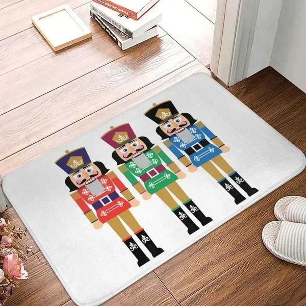 Christmas Nutcracker Entrance Door Home Decor Kitchen Lobby Balcony Carpet Living Room Carpet Non slip Bathroom Mat X241024