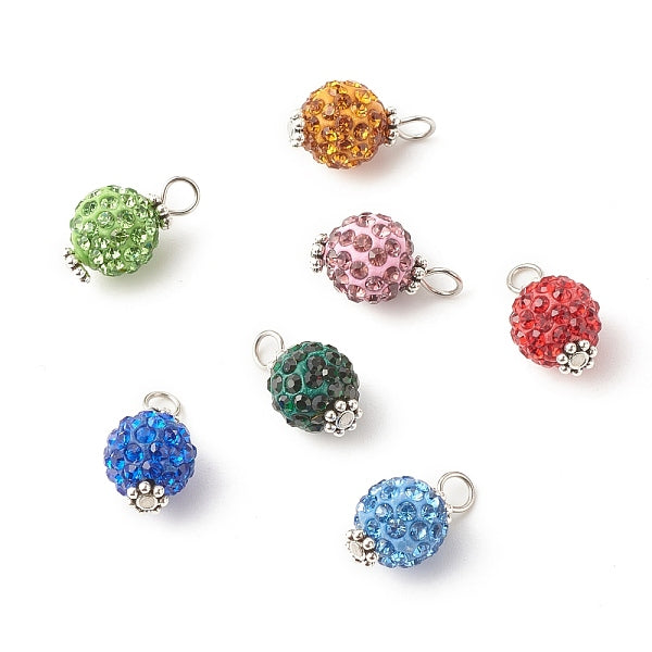Polymer Clay Rhinestone Pendants
