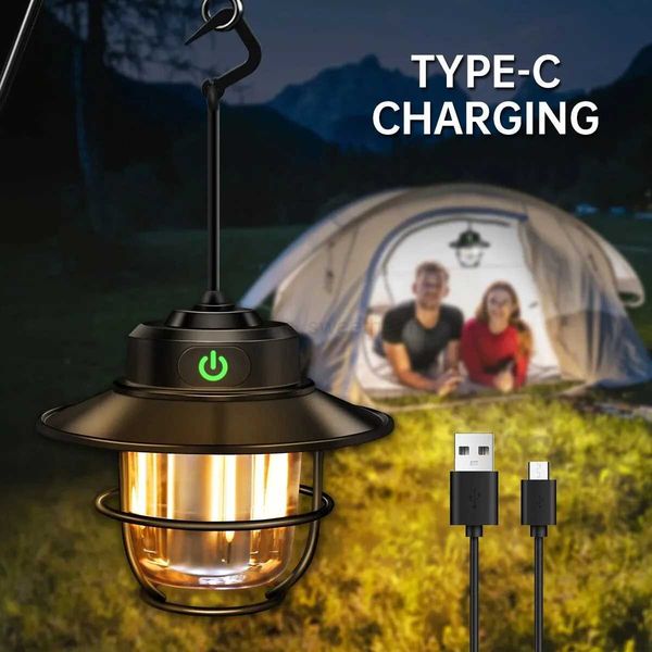 LED Rechargeable Outdoor Camping Light Mini Portable Tent Emergency Light New Horse Lamp 4 Mode White and Warm Light for HikingCL240722