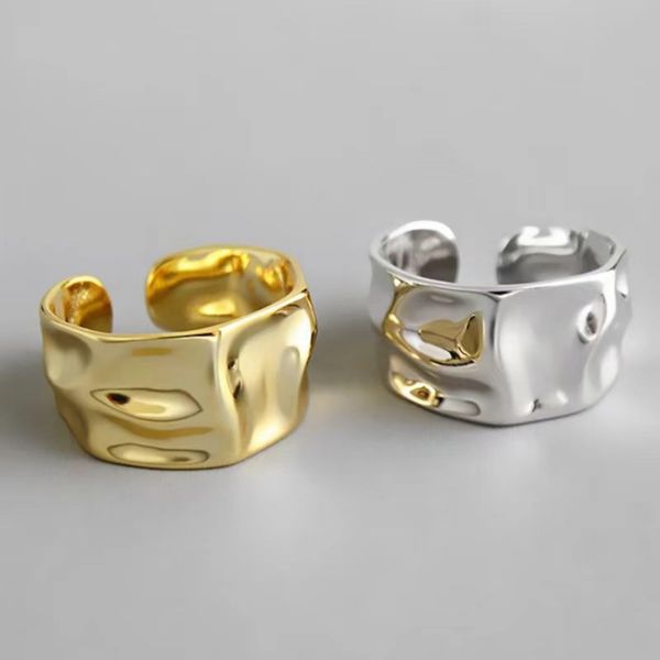 Light luxury simple and versatile design smooth irregular lava women&#039;s ring, personalised fine gift jewellery fashion gift for friends.